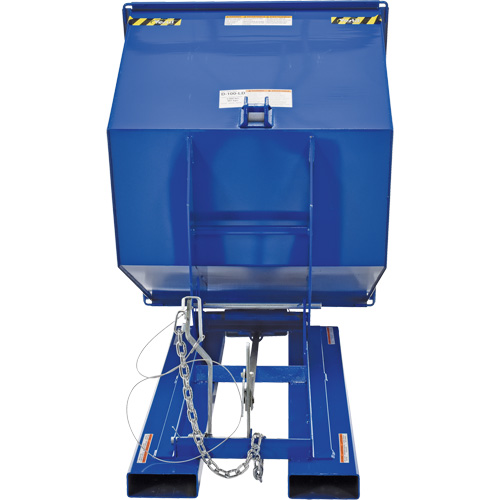 Conteneur autobasculeur, Acier, 1 vg³, Bleu Ontario Packaging