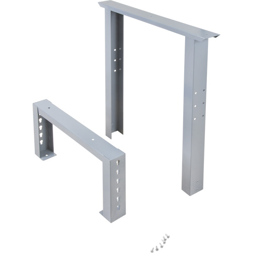 Pattes d'&eacute;tabli pour service industriel, Acier, 24" p x 34" h, Simple Ontario Packaging