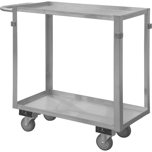 Chariot avec tablettes de calibre industriel, 2 Tiers, 22-1/2" la x 34" h x 42-7/16" p, Capacit&eacute; 600 lb Ontario Packaging