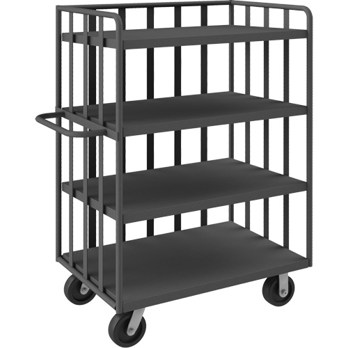 Open Portable Shelf Cart, 4 Tiers, 31-1/8" W x 57-1/2" H x 56-1/8" D, 3600 lbs. Capacity Ontario Packaging