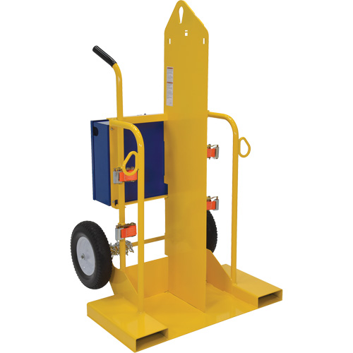 Welding Cylinder Torch Cart, Foam-Filled Wheels, 24" W x 19-1/2" L Base, 500 lbs. Ontario Packaging