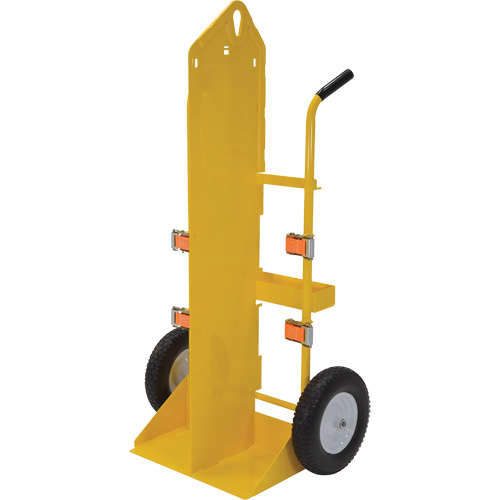Welding Cylinder Torch Cart, Foam-Filled Wheels, 23-13/16" W x 22-13/16" L Base, 500 lbs. Ontario Packaging