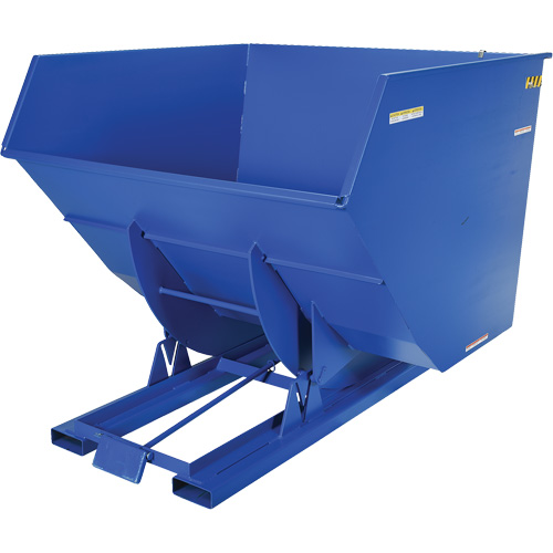Conteneur autobasculeur, Acier, 4 vg³, Bleu Ontario Packaging