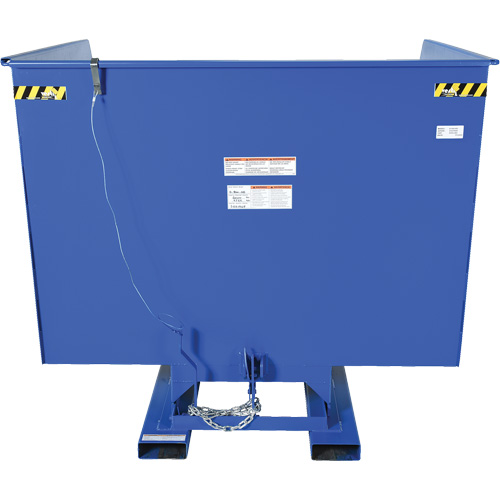 Conteneur autobasculeur, Acier, 4 vg³, Bleu Ontario Packaging