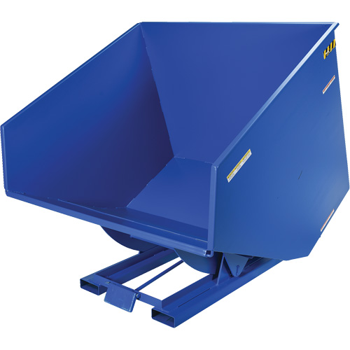 Conteneur autobasculeur, Acier, 4 vg³, Bleu Ontario Packaging