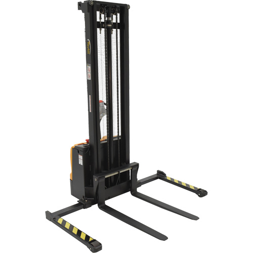Double Mast Stacker, Electric Operated, 2200 lbs. Capacity, 150" Max Lift Ontario Packaging
