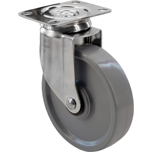 2309 Caster, Swivel, 5" (127 mm), Envirothane Grey, 350 lbs. (158.8 kg.) Ontario Packaging