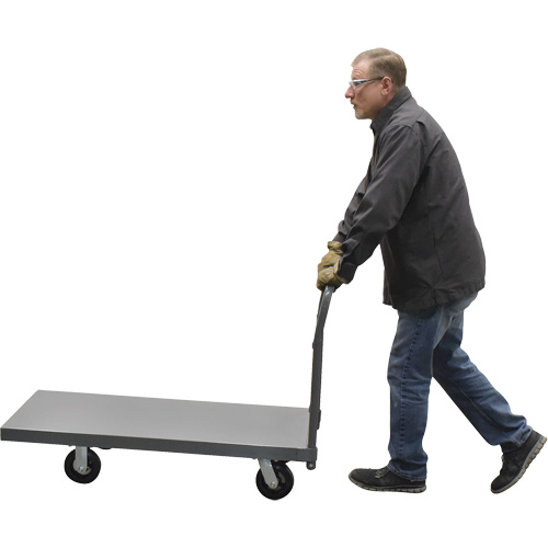 Platform Truck, 48" L x 24" W, 2000 lbs. Capacity, Rubber Casters Ontario Packaging
