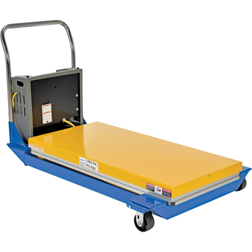 DC Powered & Manual Scissor Lift Table, Steel, 48" L x 24" W, 1000 lbs. Capacity Ontario Packaging