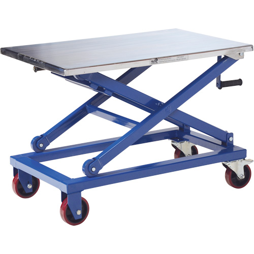 Manual Scissor Lift Table, 37" L x 23-1/2" W, Steel, 660 lbs. Capacity Ontario Packaging