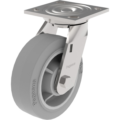 21 Series Medium-Duty Caster, Swivel, 4" (101.6 mm), Thermoplastic Rubber, 300 lbs. (136 kg.) Ontario Packaging