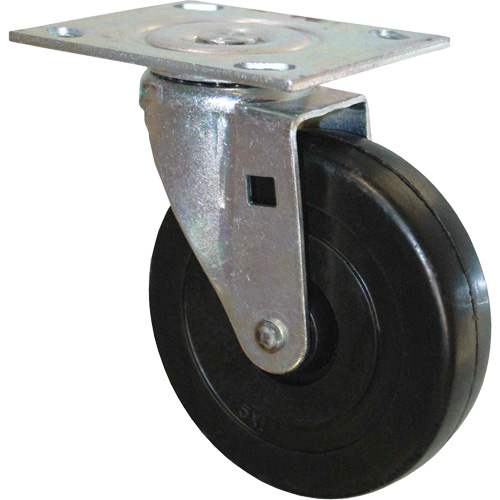 Roulette pivotante en caoutchouc pour chariot &agrave; plateforme Ontario Packaging
