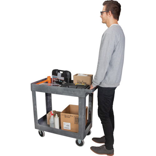 Chariot utilitaire pour l'entretien, 2 tiers, 16-1/2" x 32-1/2" x 34-1/2", Capacit&eacute; 550 lb Ontario Packaging