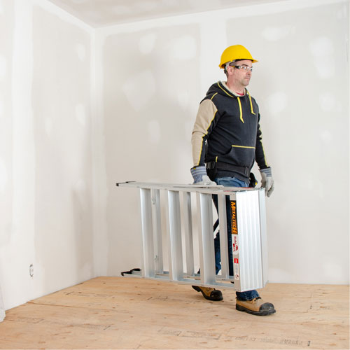 Portable Work-Stand Saw Horse, Aluminum Frame, 12-1/4" D x 48" H Ontario Packaging