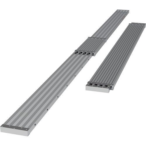 Planche de travail t&eacute;lescopique, 204" la x 12" pr, Capacit&eacute; de 250 lb, D&eacute;mont&eacute; Ontario Packaging
