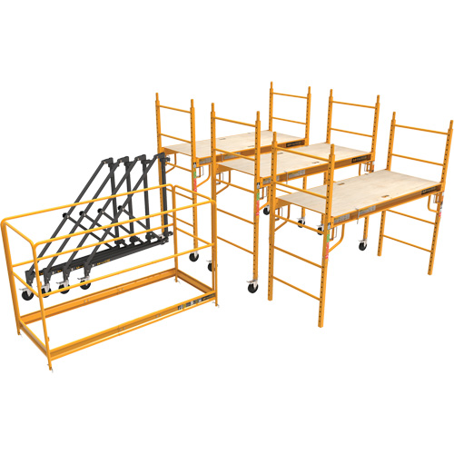 Trousse compl&egrave;te de tour d'&eacute;chafaudage pour cloison s&egrave;che de 18', 122" p x 236" h Ontario Packaging