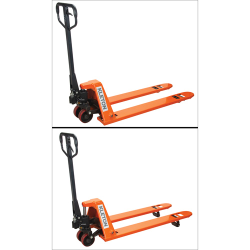 Low Profile Hydraulic Pallet Trucks, 48" L x 20.5" W, 3300 lbs. Cap. Ontario Packaging