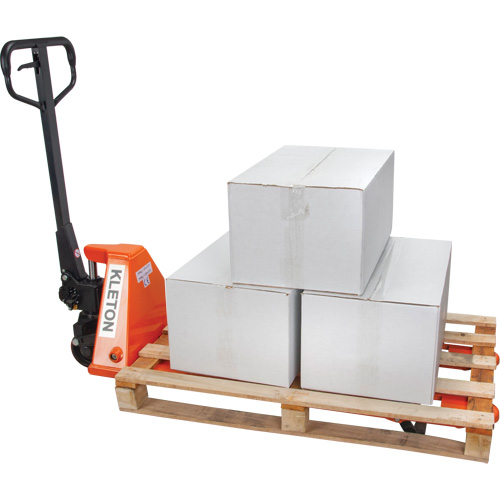 Low Profile Hydraulic Pallet Trucks, 48" L x 20.5" W, 3300 lbs. Cap. Ontario Packaging