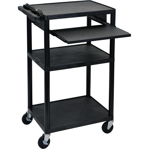 Chariot utilitaire &eacute;lectrique, 3 tiers, 24" x 42" x 18", Capacit&eacute; 300 lb Ontario Packaging