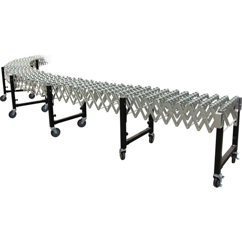 Expandable Conveyor, 18" W x 24' L, 200 lbs. per lin. ft. Capacity Ontario Packaging