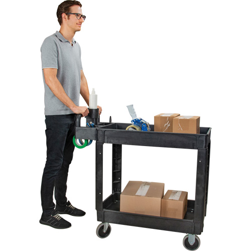 Chariot utilitaire, 2 tiers, 17-1/8" x 33-1/2" x 37-5/8", Capacit&eacute; 550 lb Ontario Packaging