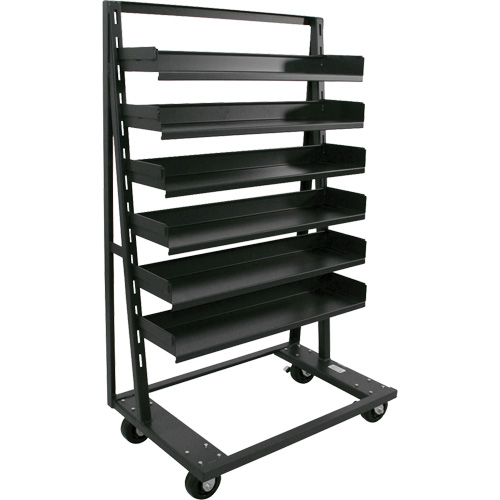 Chariot &agrave; cadre en A robuste &agrave; un c&ocirc;t&eacute; avec 6 plateaux, 38" x 25" x 63", Capacit&eacute; 2500 lb Ontario Packaging