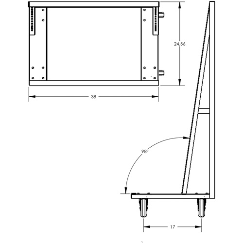 Chariot &agrave; cadre en A robuste &agrave; un c&ocirc;t&eacute; avec 6 plateaux, 38" x 25" x 63", Capacit&eacute; 2500 lb Ontario Packaging
