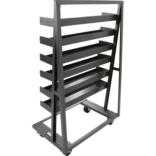 Chariot &agrave; cadre en A robuste &agrave; un c&ocirc;t&eacute; avec 6 plateaux &agrave; rebords, 38" x 25" x 63", Capacit&eacute; 2500 lb Ontario Packaging
