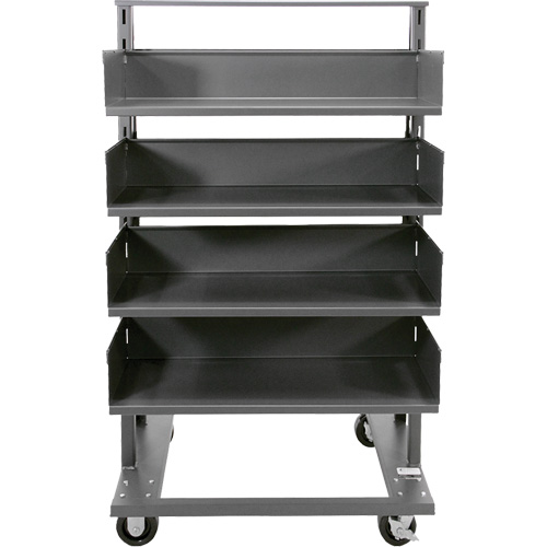 Single-Sided Heavy Duty A-Frame Cart with 4 Large Trays, 38" x 25" x 63", 2500 lbs. Capacity Ontario Packaging