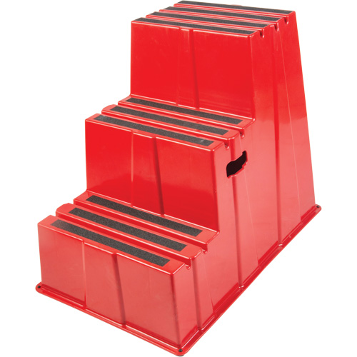 Industrial Step Stool, 3 Steps, 34-13/16" x 22-7/16" x 28-1/2" High Ontario Packaging