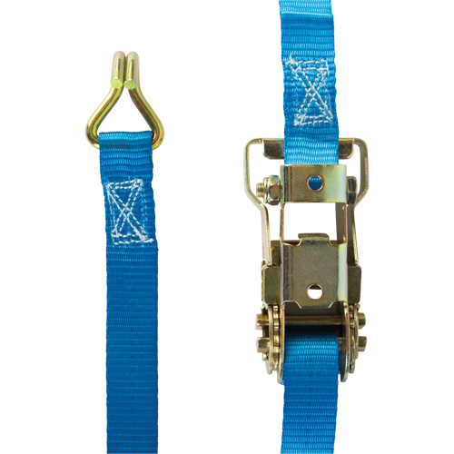 Ratchet Strap, J-Hook, 13' W x 1" L, 167 lbs. (76 kg) Working Load Limit Ontario Packaging