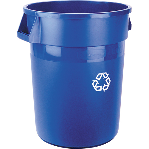 Brute&reg; Collection Recycling Container, Bulk, Plastic, 32 US gal. Ontario Packaging