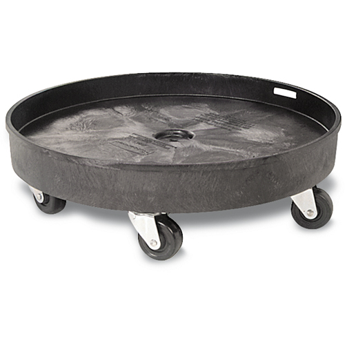 Waste Container Dolly, Polyethylene, Black Ontario Packaging