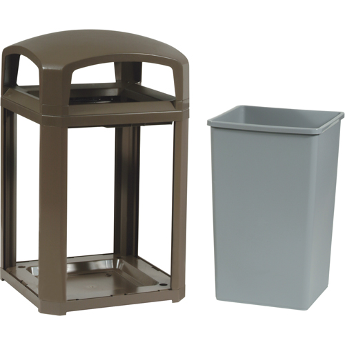 Landmark Series&reg; Classic Container Frame With Rigid Liner, Galvanized Steel, 35 US gal. Ontario Packaging