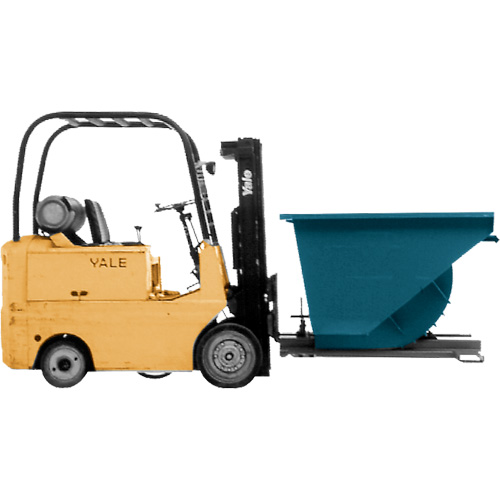 Conteneur autobasculeur, Acier, 3/4 vg³, Bleu Ontario Packaging