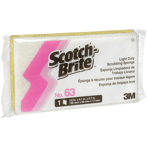 Scotch-Brite Light-Duty Scrub Sponge, Cellulose/Scrubbing, 3-1/2" W x 6" L Ontario Packaging
