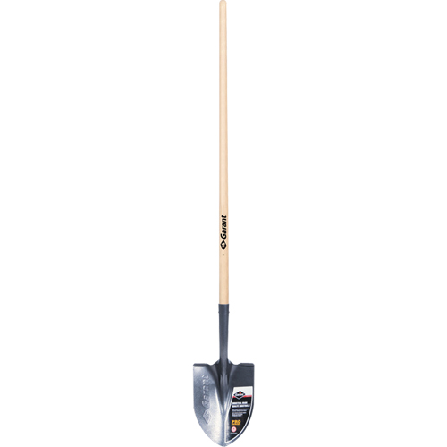 Pro Round Point Shovel, Tempered Steel Blade, Wood, Straight Handle Ontario Packaging