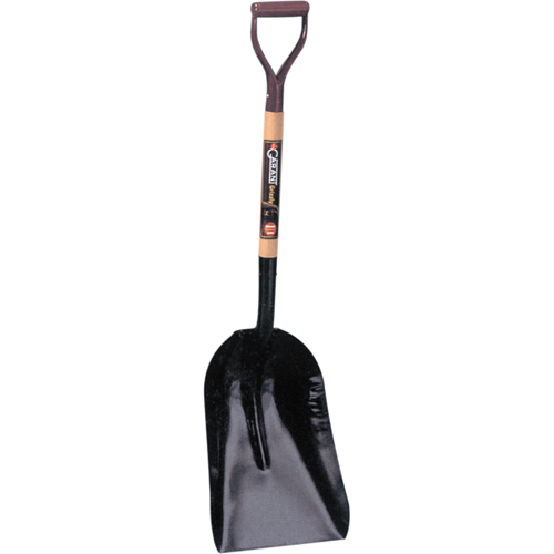Grain & Coal Scoop Shovel, Wood, Tempered Steel Blade, D-Grip Handle, 27-3/4" Length Ontario Packaging
