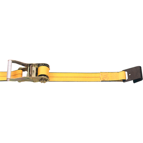 Ratchet Straps, Flat Hook, 2" W x 30' L, 3335 lbs. (1513 kg) Working Load Limit Ontario Packaging