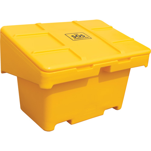 Salt Sand Container SOS, With Hasp, 42" x 29" x 30", 11 cu. Ft., Yellow Ontario Packaging