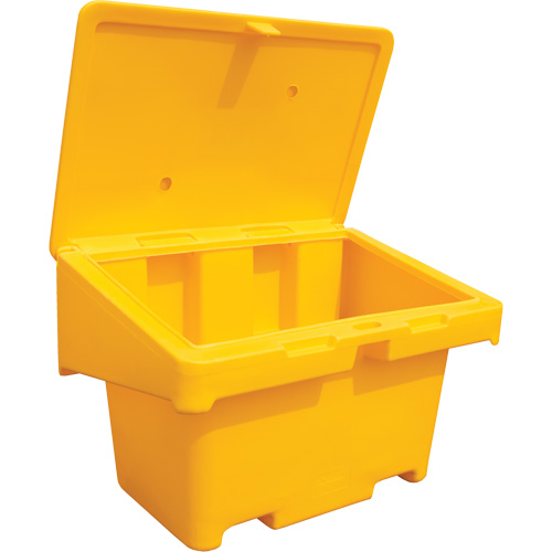 Salt Sand Container SOS, With Hasp, 42" x 29" x 30", 11 cu. Ft., Yellow Ontario Packaging