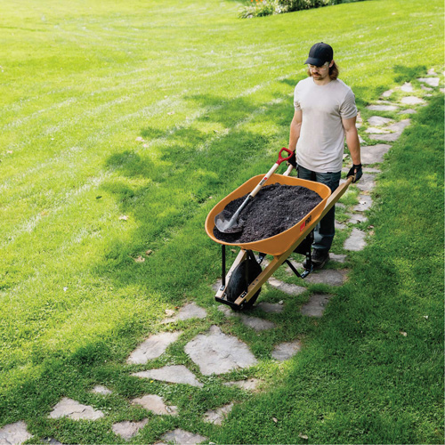 Pro Heavy-Duty Wheelbarrow, 6 cu. ft., Steel Tray Ontario Packaging