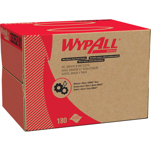 Chiffons WypAll pour l'huile, la graisse et l'encre, Sp&eacute;cialis&eacute;, 16-4/5" lo x 12" la Ontario Packaging