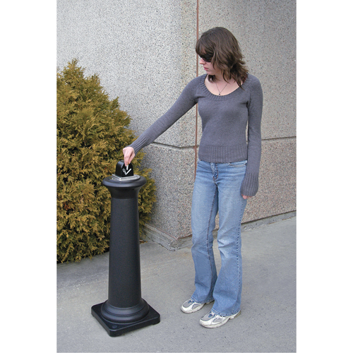 Groundskeeper Tuscan Cigarette Waste Collector, Free-Standing, Metal, 1 US gal. Capacity, 38-1/2" Height Ontario Packaging