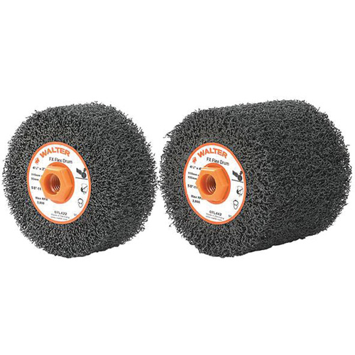 Tambours FX Flex, 4-1/4" dia. x 2" la, 5/8"-11 Arbre, Grain Flex, gros Ontario Packaging