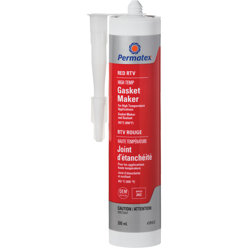 Compos&eacute; &agrave; joints RTV rouge haute temp&eacute;rature, 300 ml, Tube, Rouge Ontario Packaging