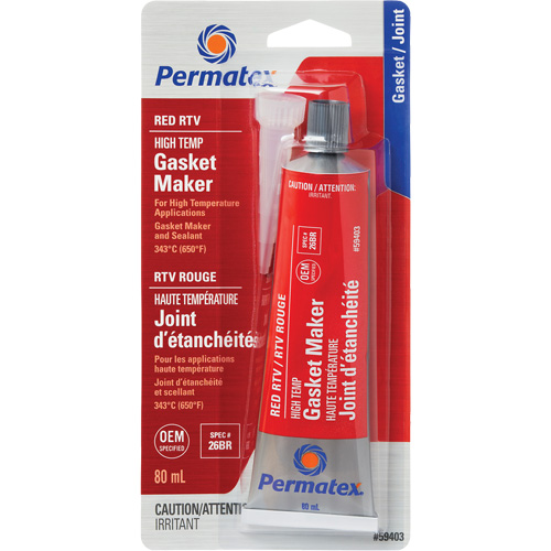 Hi-Temp Red RTV Gasket Maker, Tube, Red Ontario Packaging