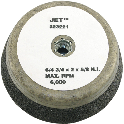 Resin Bond Cup Wheel, 6" x 2", 5/8"-11NC Arbor, Type 11 Ontario Packaging