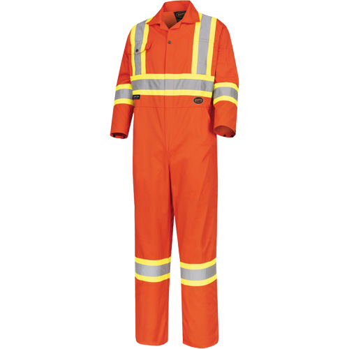 5514T Combinaison de s&eacute;curit&eacute; haute visibilit&eacute; pour grande personne, 60, Orange haute visibilit&eacute; Ontario Packaging