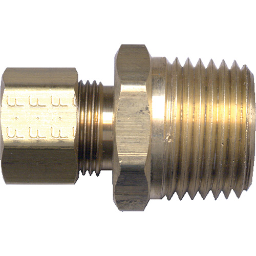 Male Pipe Connector, 3/16" x 1/8" Dia, Brass Ontario Packaging